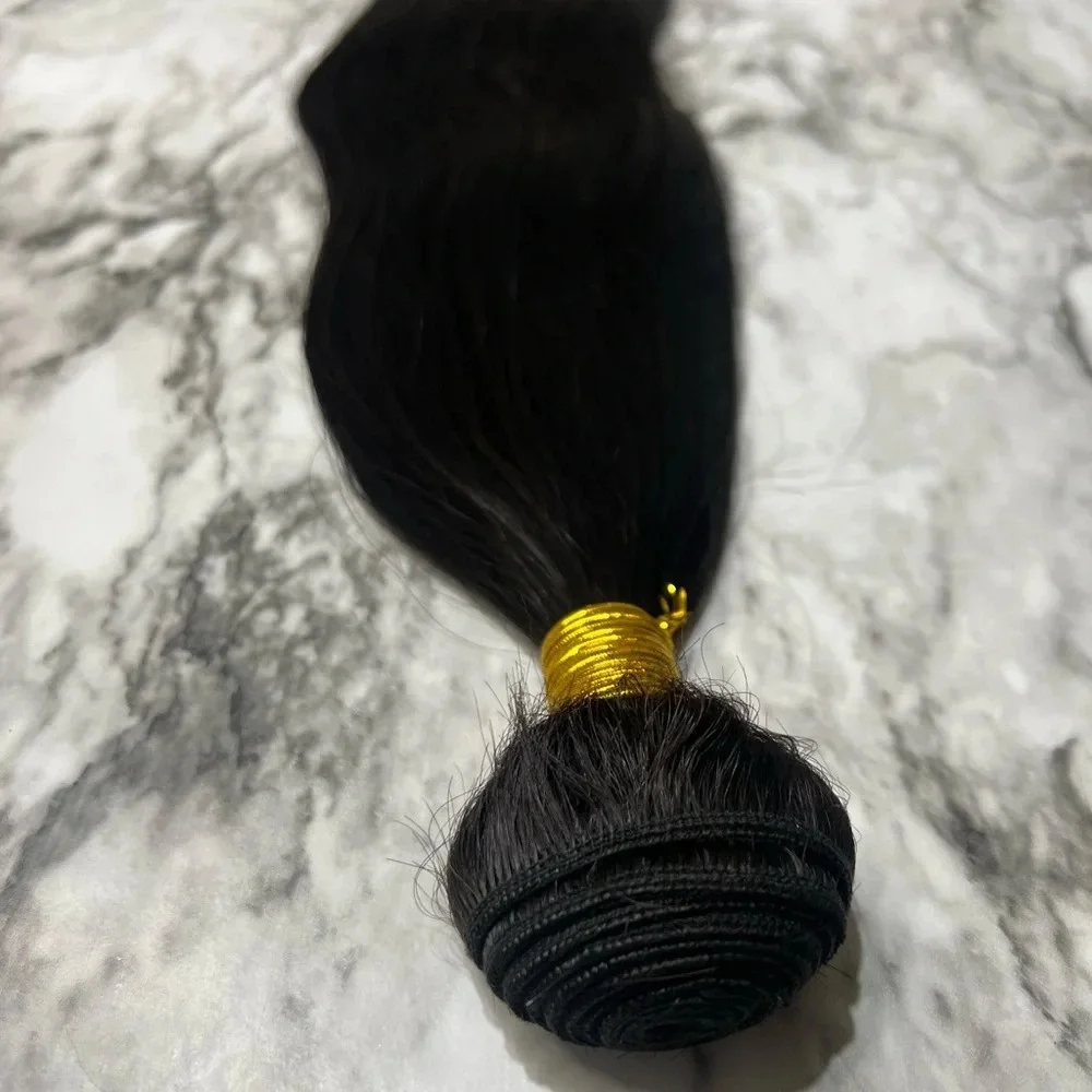 24 Inch 100% Unprocessed Indian Human hair 1 Black